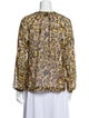 On The Island Silk Animal Print Blouse