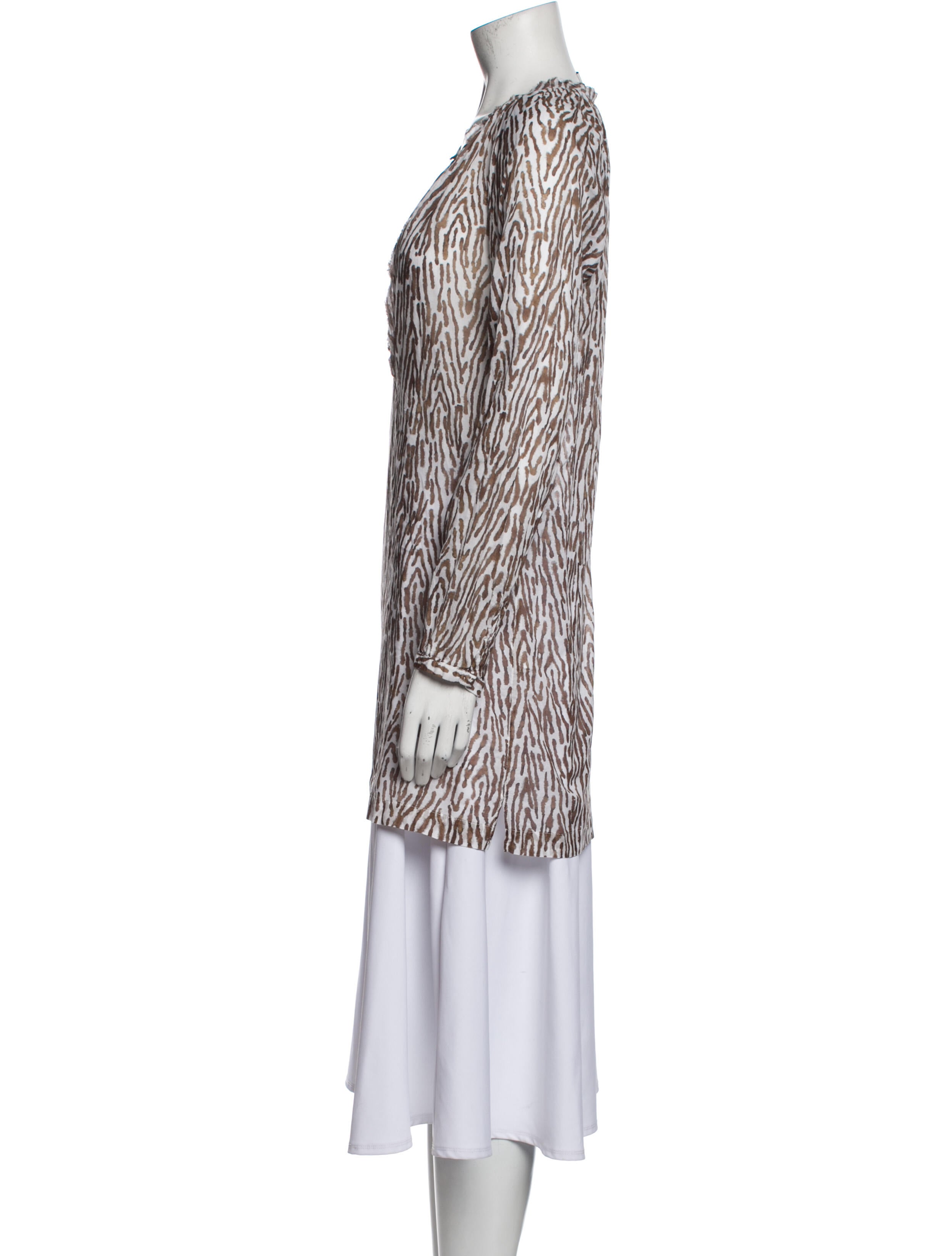 On The Island Animal Print V-Neck Tunic