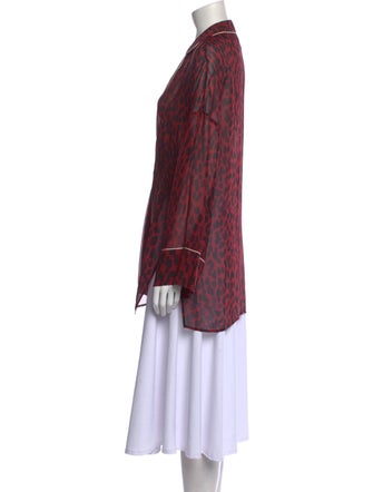 On The Island Silk Animal Print Tunic