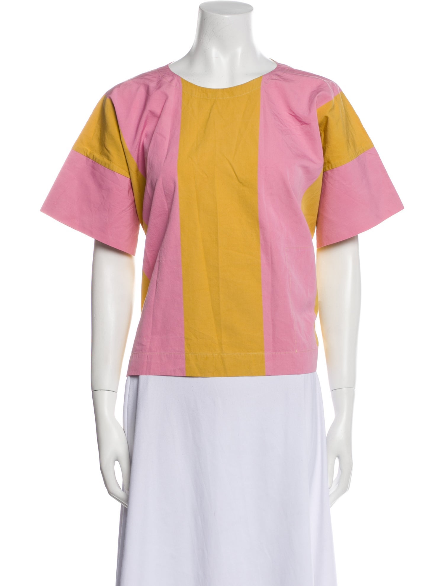 Sophie d'Hoore Colorblock Pattern Crew Neck Top