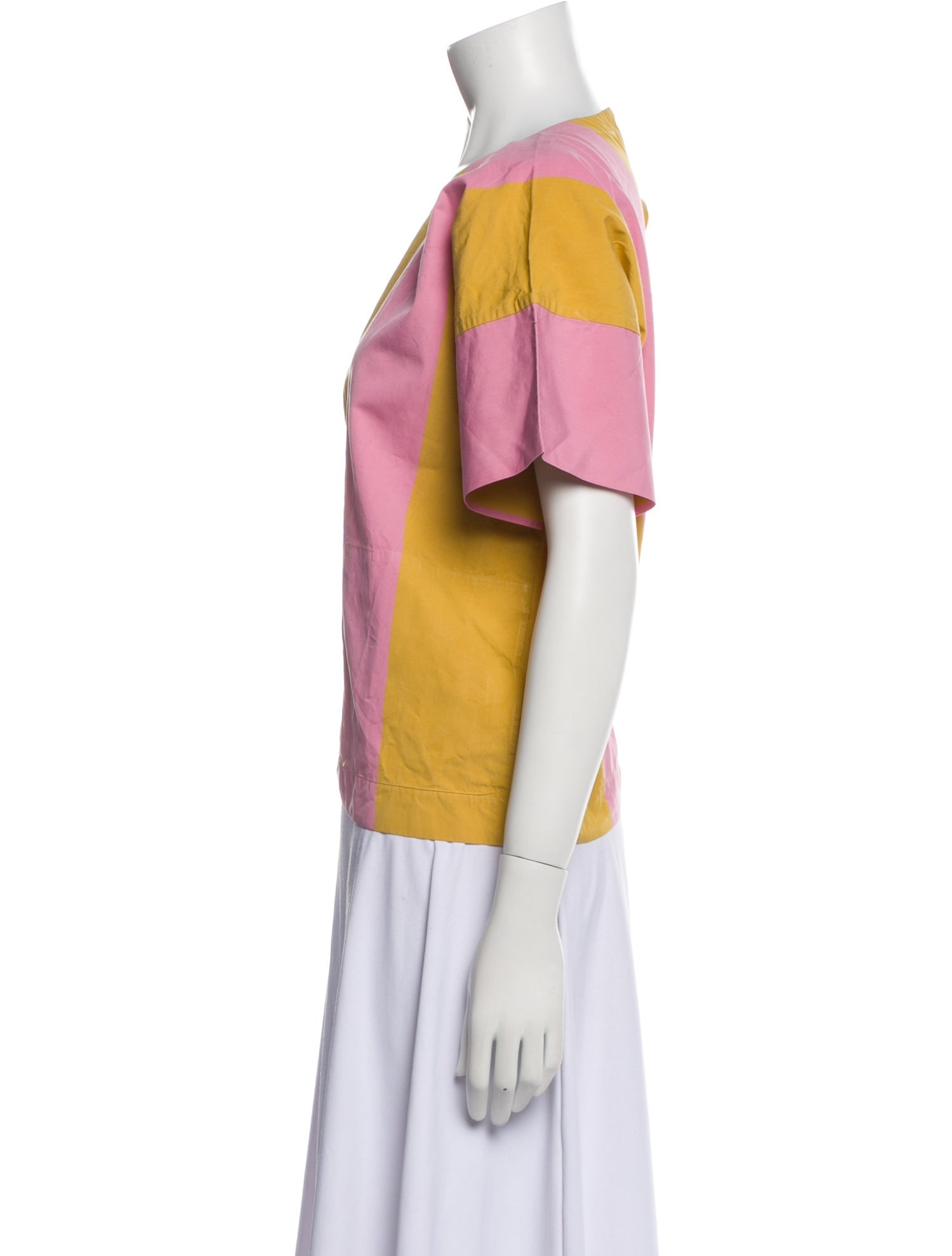 Sophie d'Hoore Colorblock Pattern Crew Neck Top