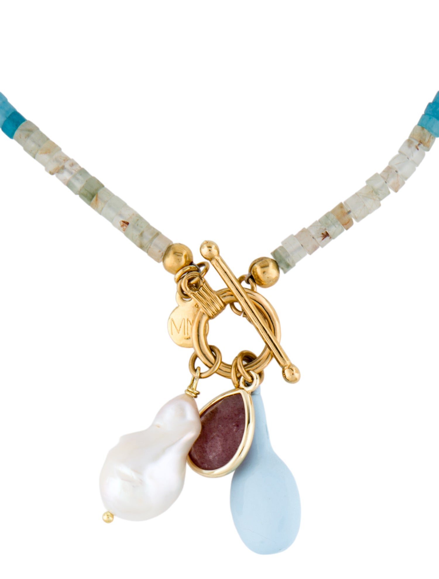 Mayamar Pearl & Multistone Beaded Charm Necklace