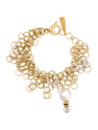 Orlando Orlandini 18K Diamond Circle Link Bracelet