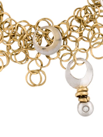 Orlando Orlandini 18K Diamond Circle Link Bracelet