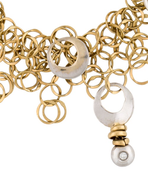 Orlando Orlandini 18K Diamond Circle Link Bracelet