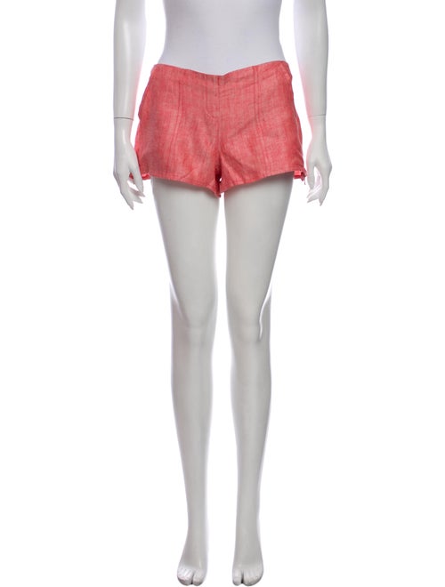 100% Capri Linen Mini Shorts Pink