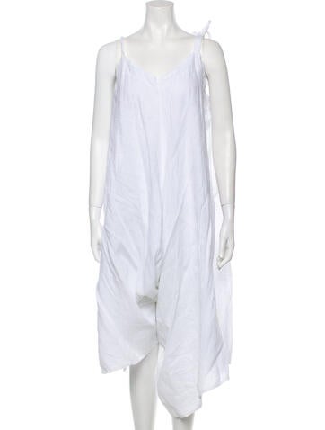 100% Capri Jumpsuits and Rompers Cowl Neck Romper L