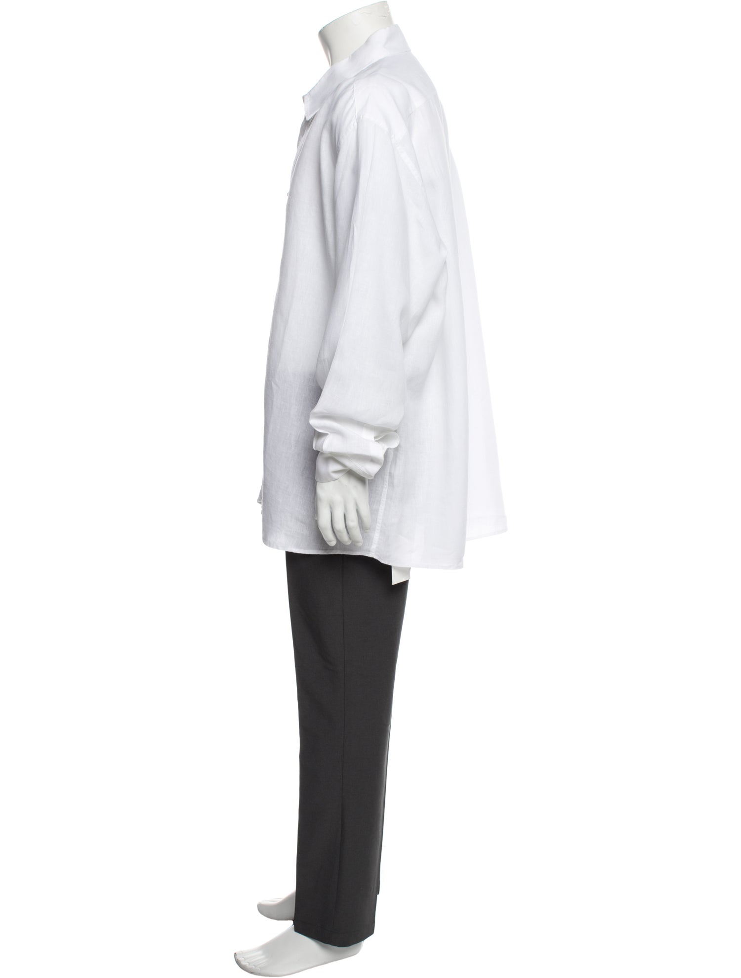 100% Capri Linen Long Sleeve Tuxedo Shirt