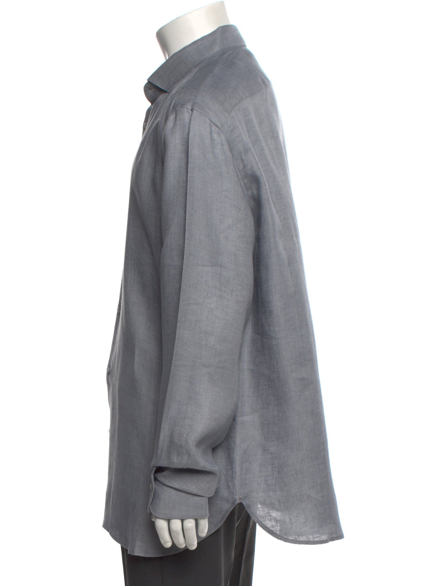 100% Capri Linen Long Sleeve Dress Shirt