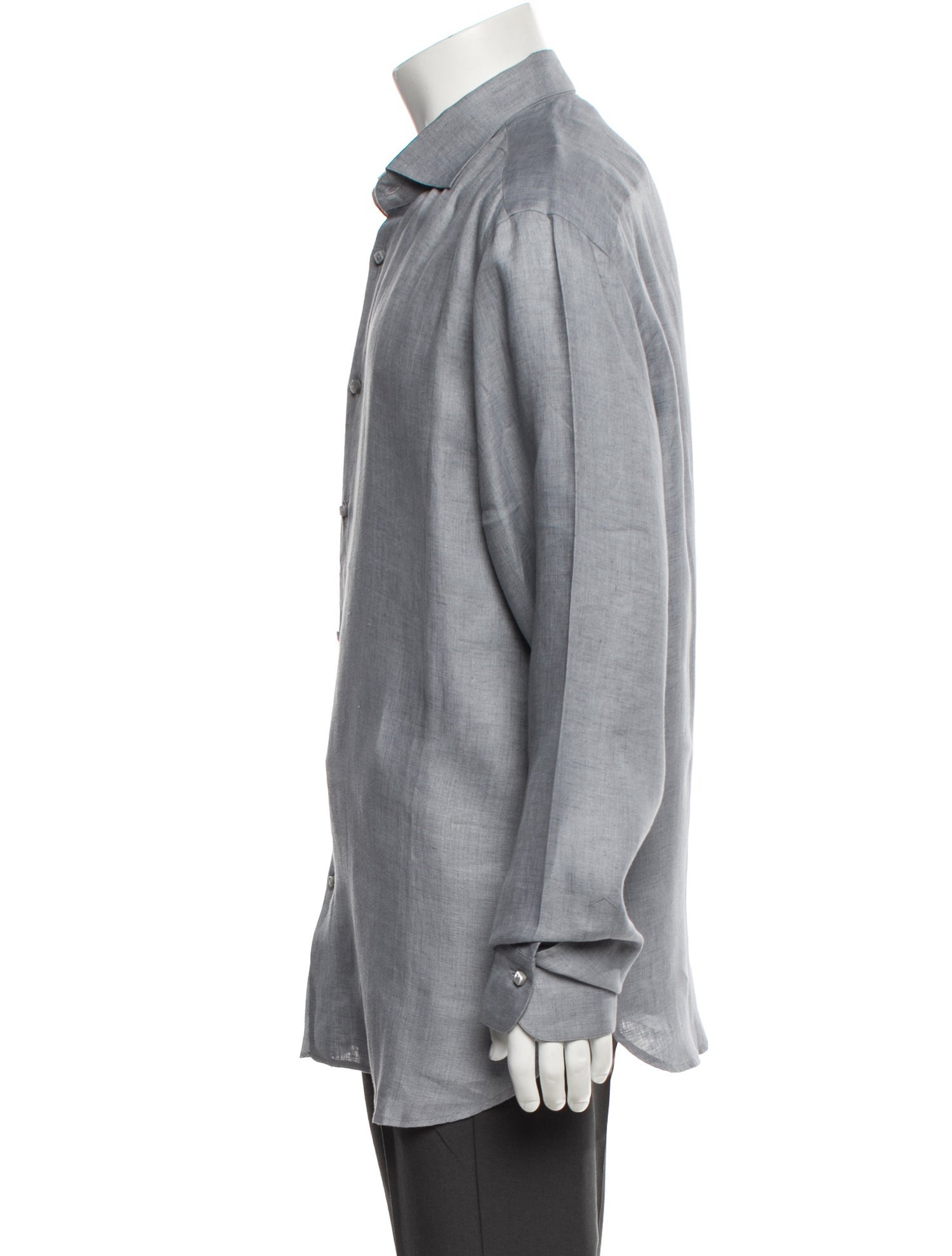 100% Capri Linen Long Sleeve Dress Shirt