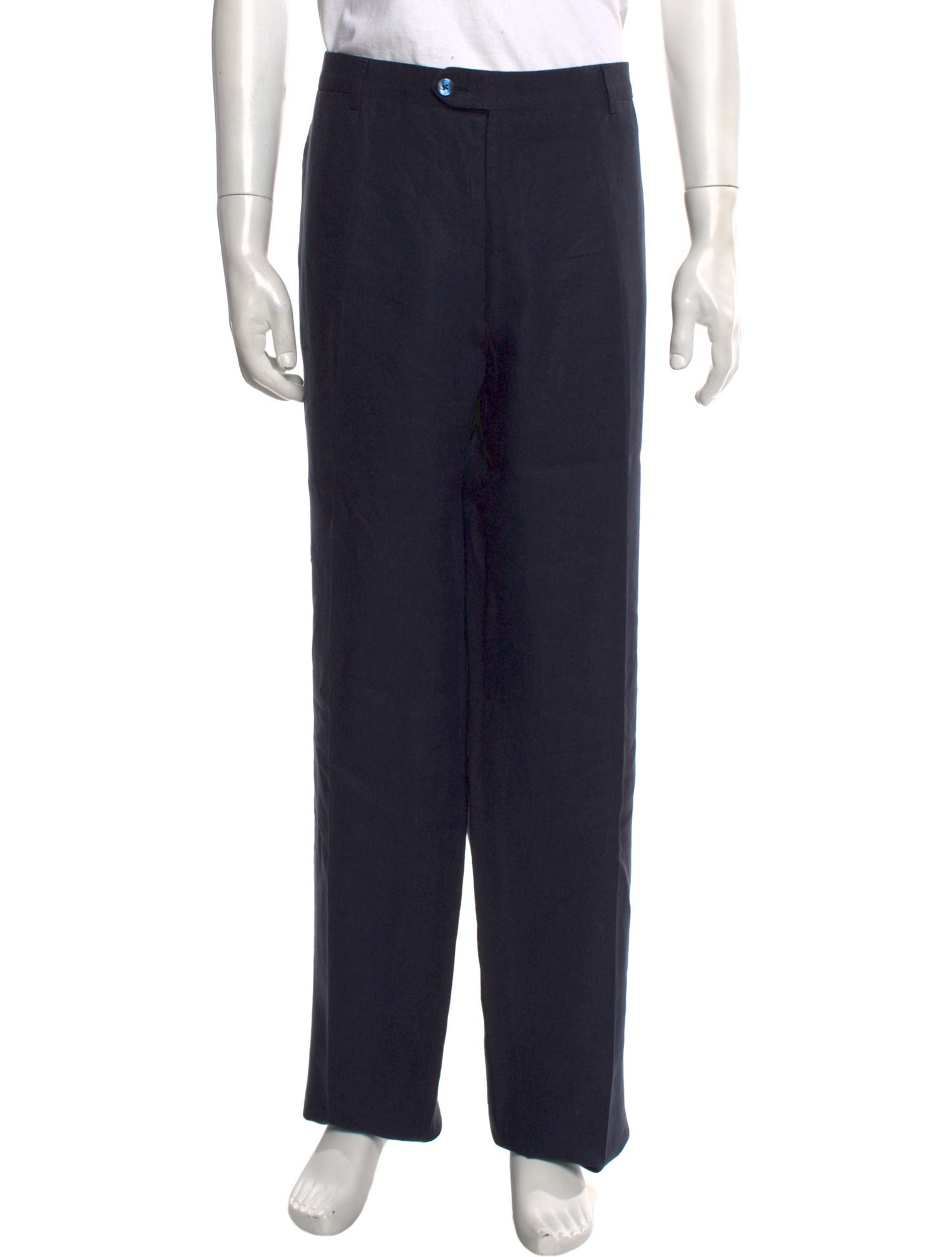 100% Capri Linen Dress Pants - Blue, 11
