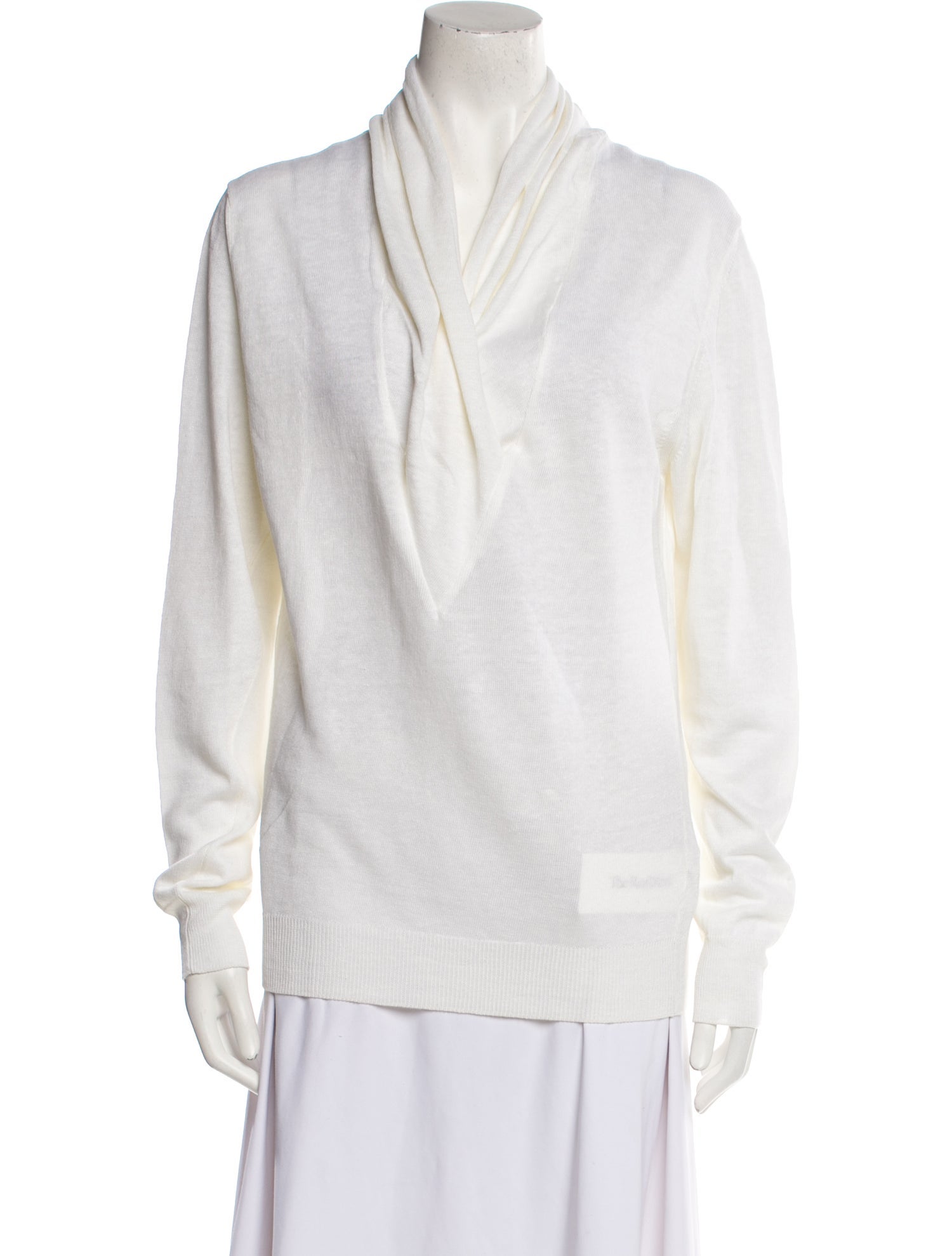 100% Capri Linen Cowl Neck Sweater