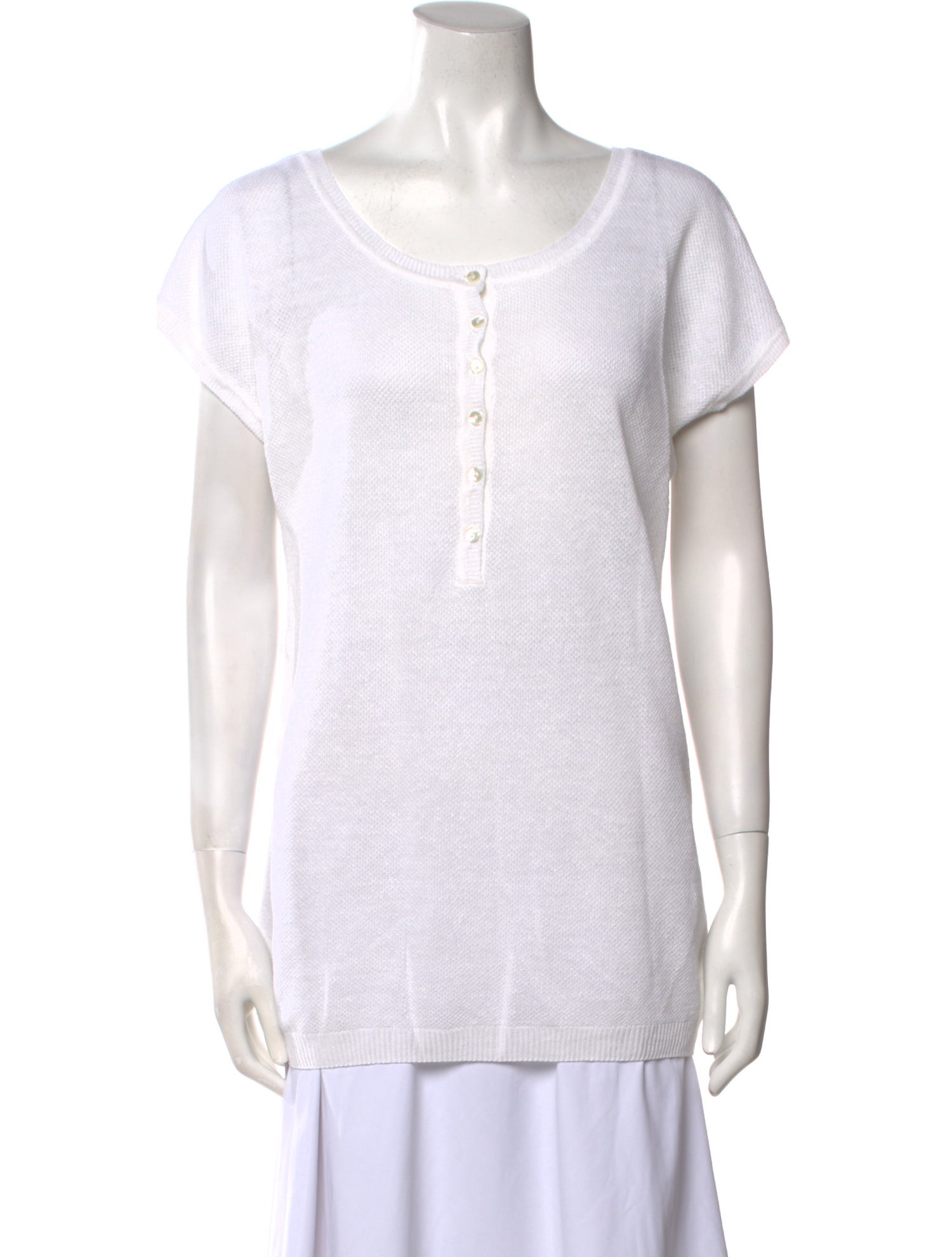 100% Capri Linen Scoop Neck Sweater
