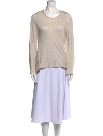 100% Capri Linen Scoop Neck Sweatshirt