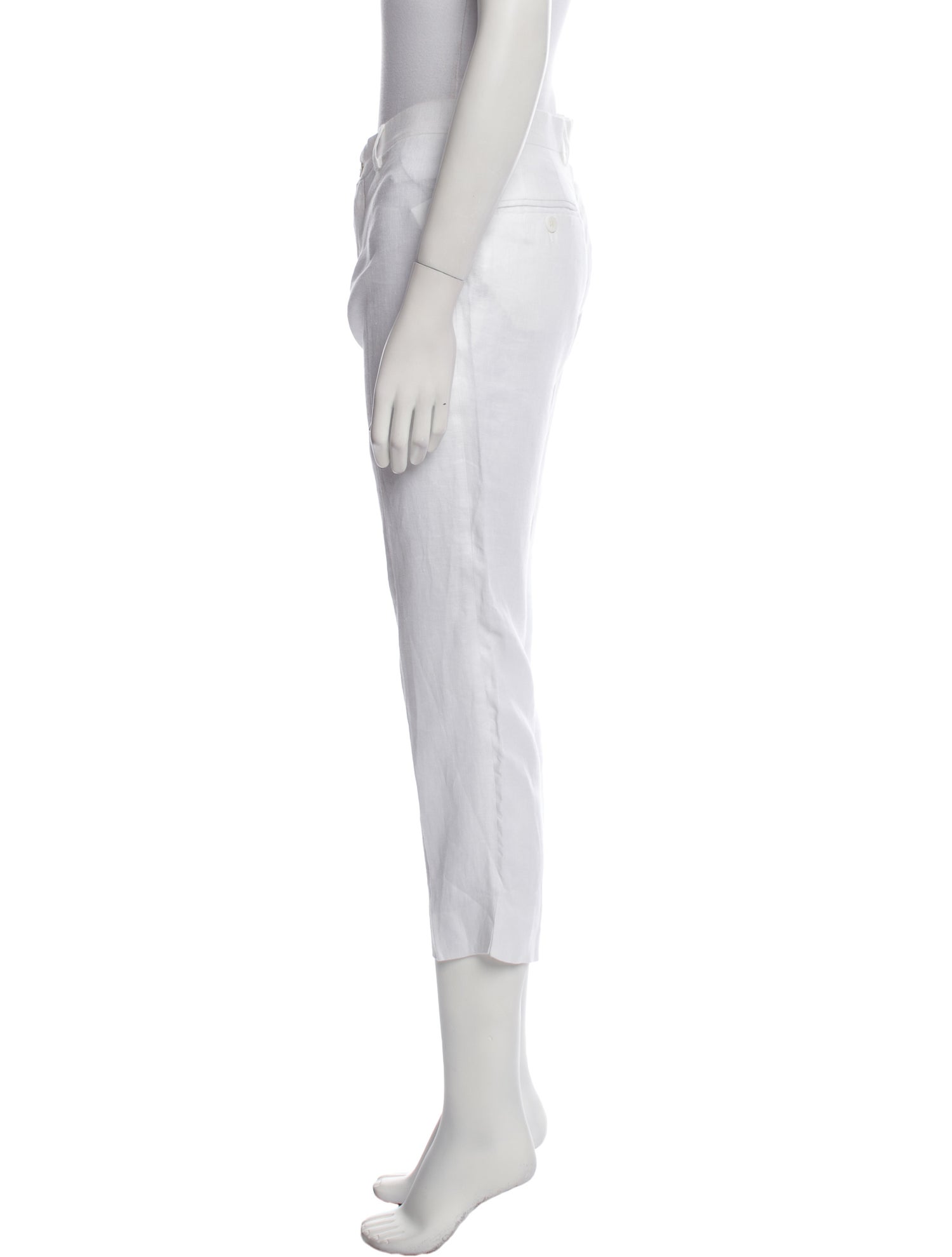 100% Capri Linen Straight Leg Pants
