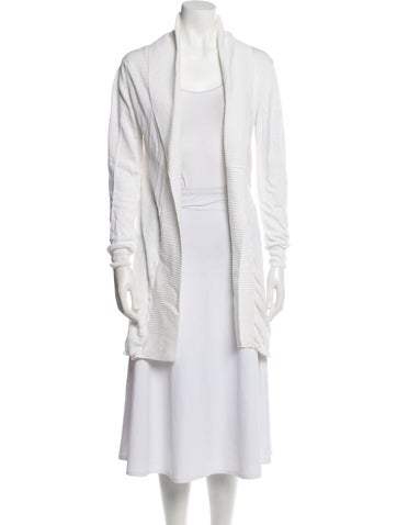 100% Capri Knitwear Linen Open Front Sweater M