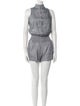 100% Capri Linen Mock Neck Romper