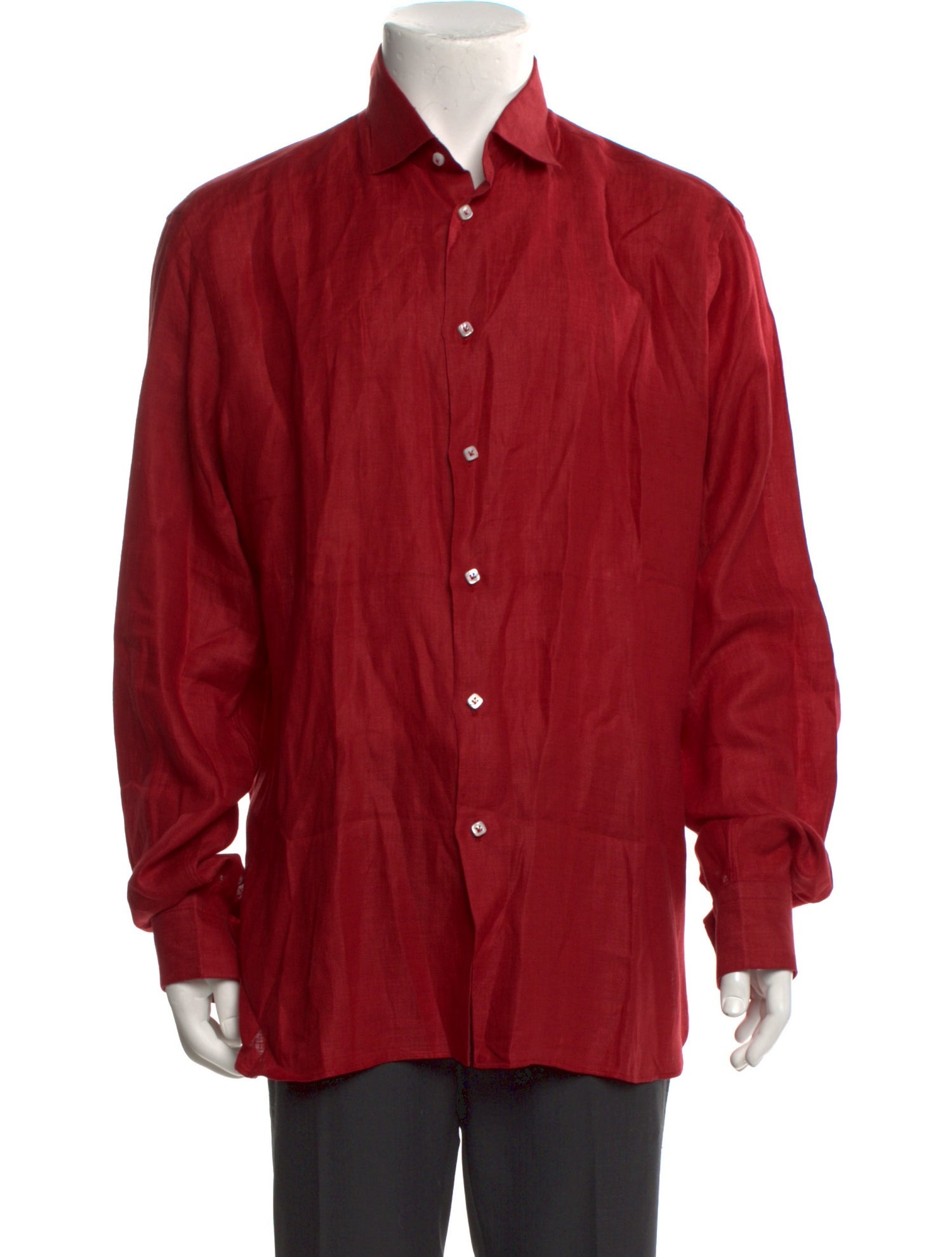 100% Capri Linen Long Sleeve Dress Shirt