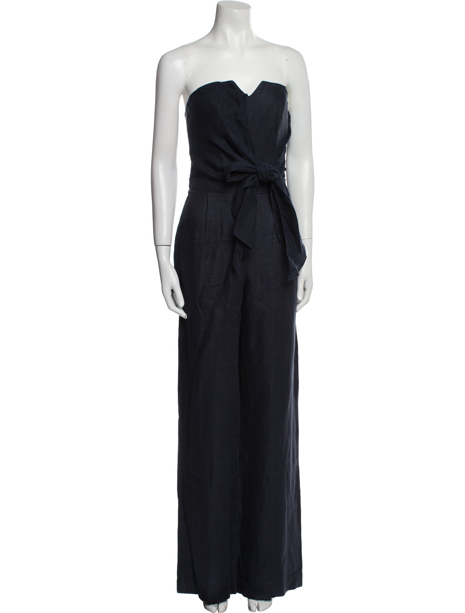 100% Capri Linen Strapless Jumpsuit