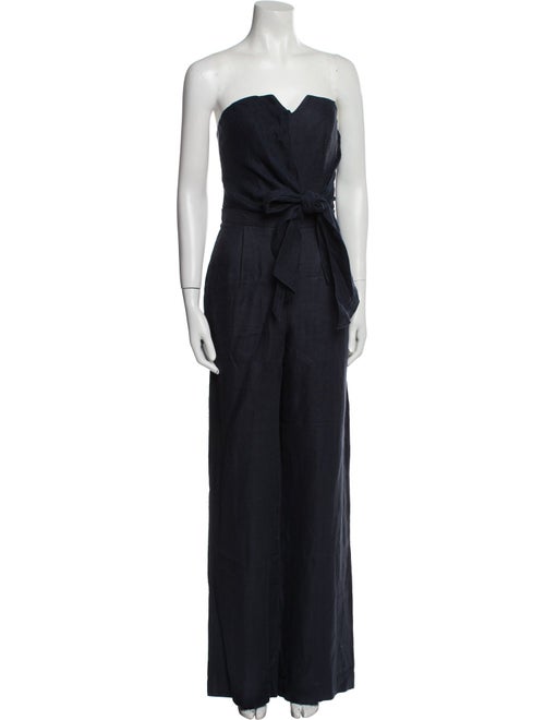 100% Capri Linen Strapless Jumpsuit