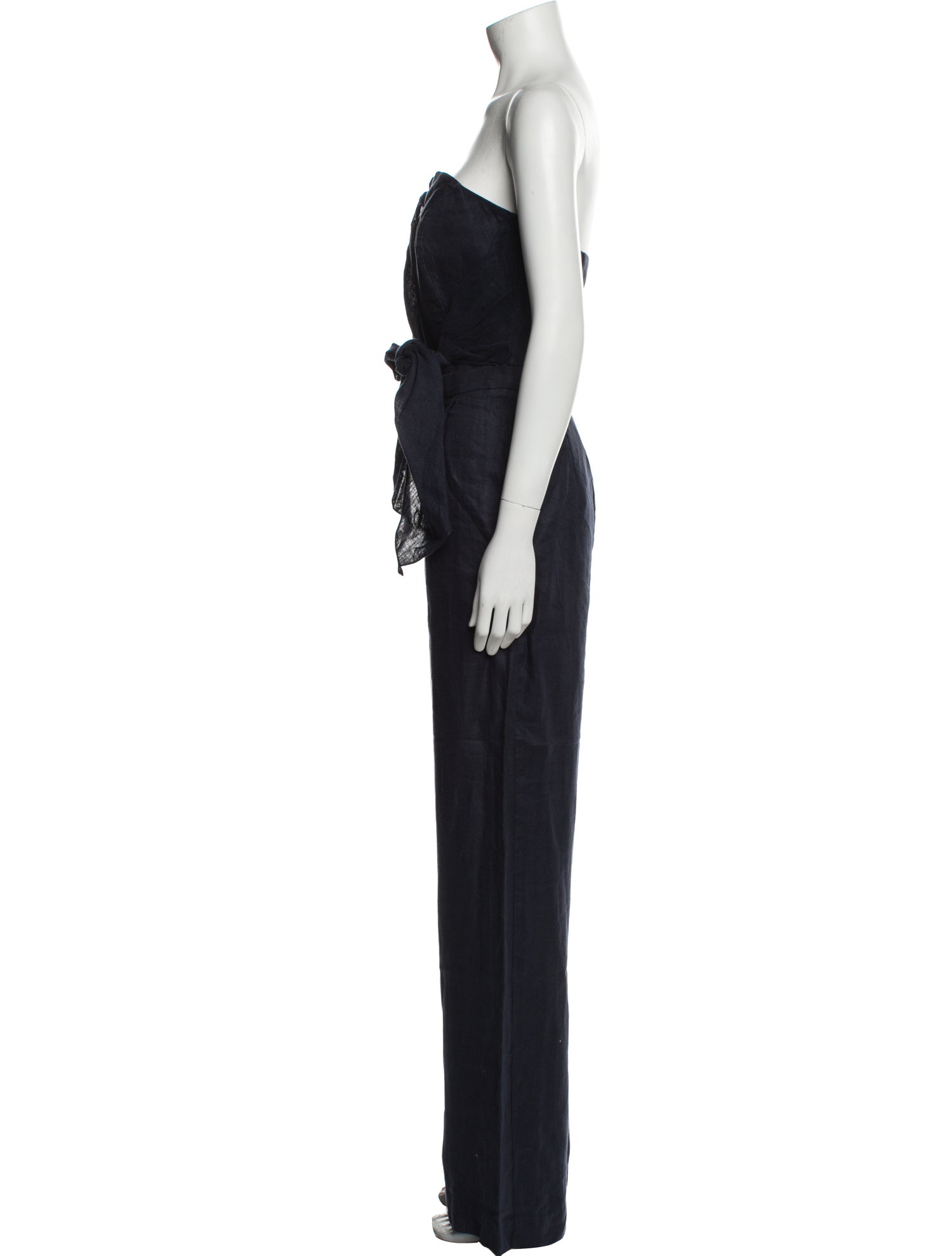 100% Capri Linen Strapless Jumpsuit