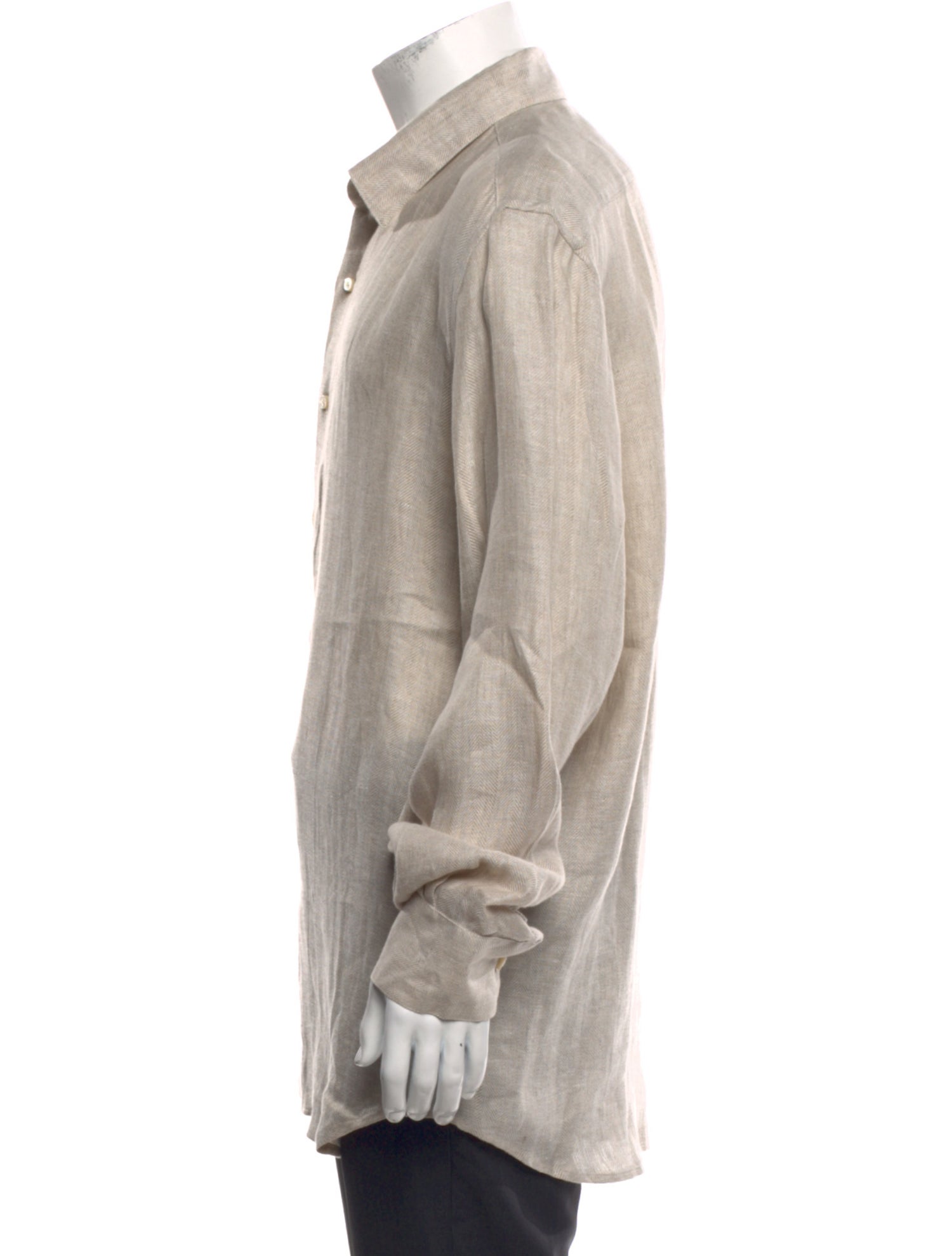 100% Capri Linen Long Sleeve Dress Shirt