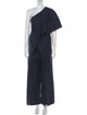 100% Capri Linen One-Shoulder Jumpsuit