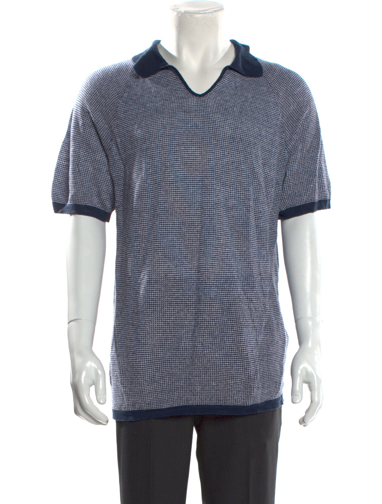 100% Capri Linen Printed Polo Shirt