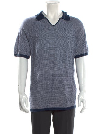 100% Capri Linen Printed Polo Shirt