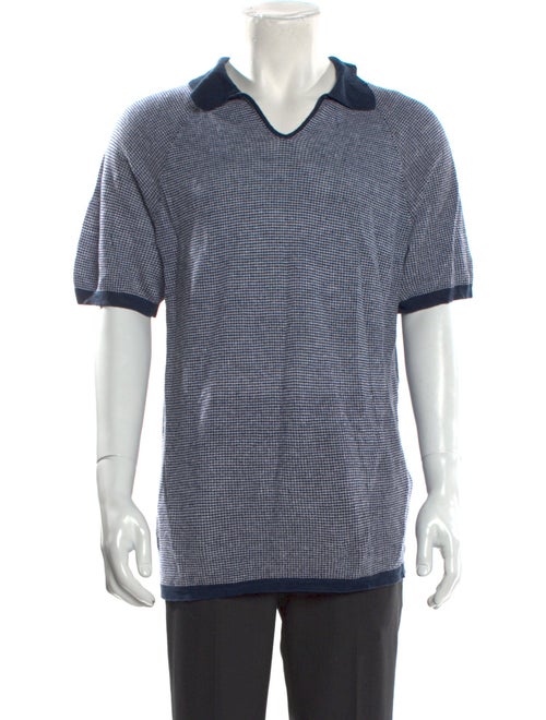 100% Capri Linen Printed Polo Shirt