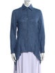 100% Capri Linen Long Sleeve Button-Up Top