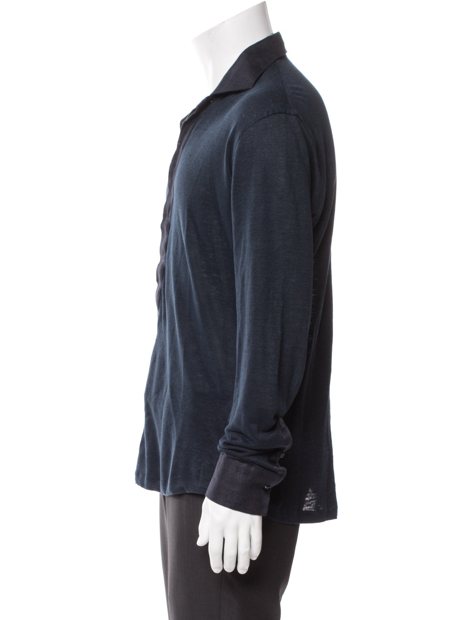 100% Capri Linen Collar Polo Shirt