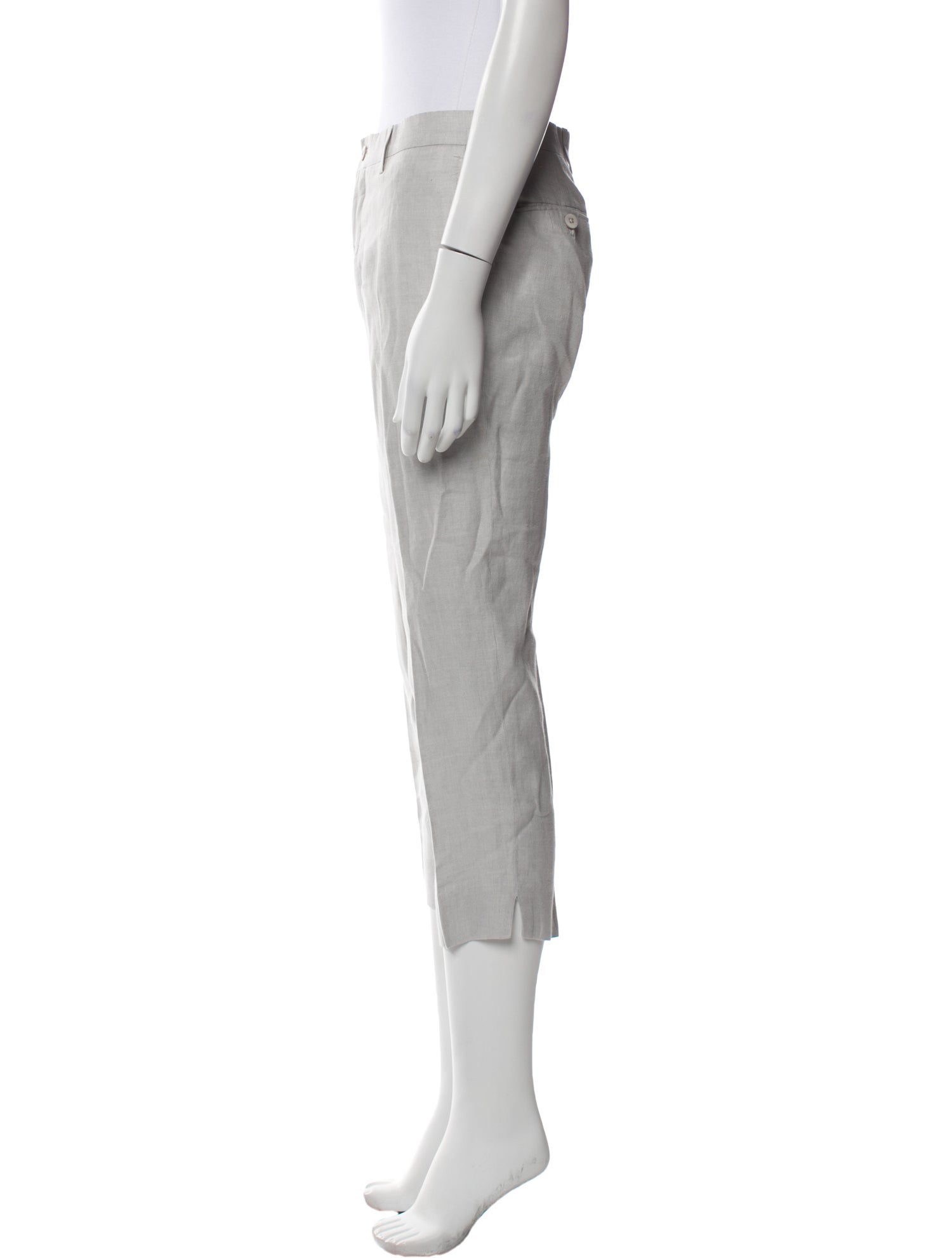 100% Capri Linen Straight Leg Pants