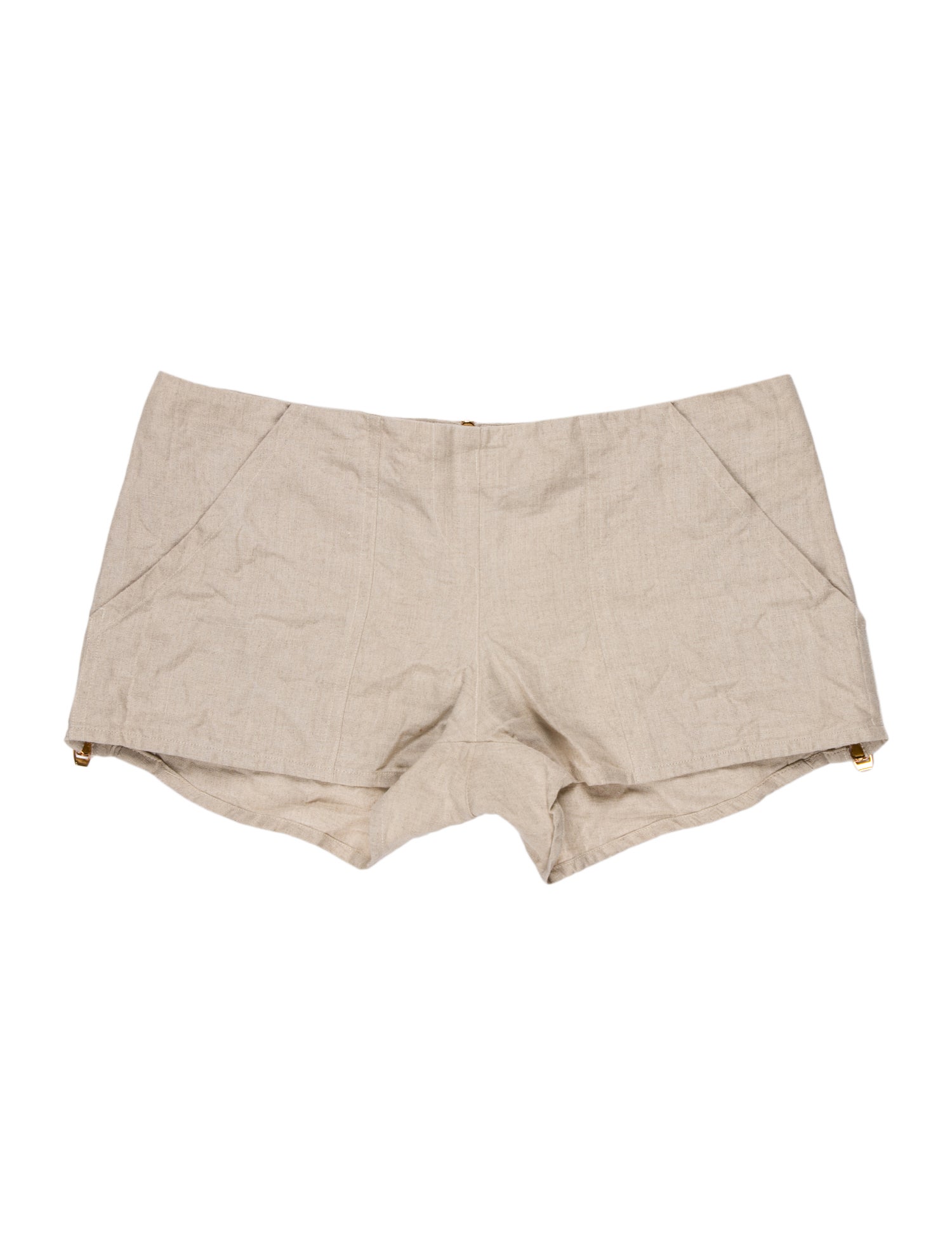 100% Capri Linen Mini Shorts