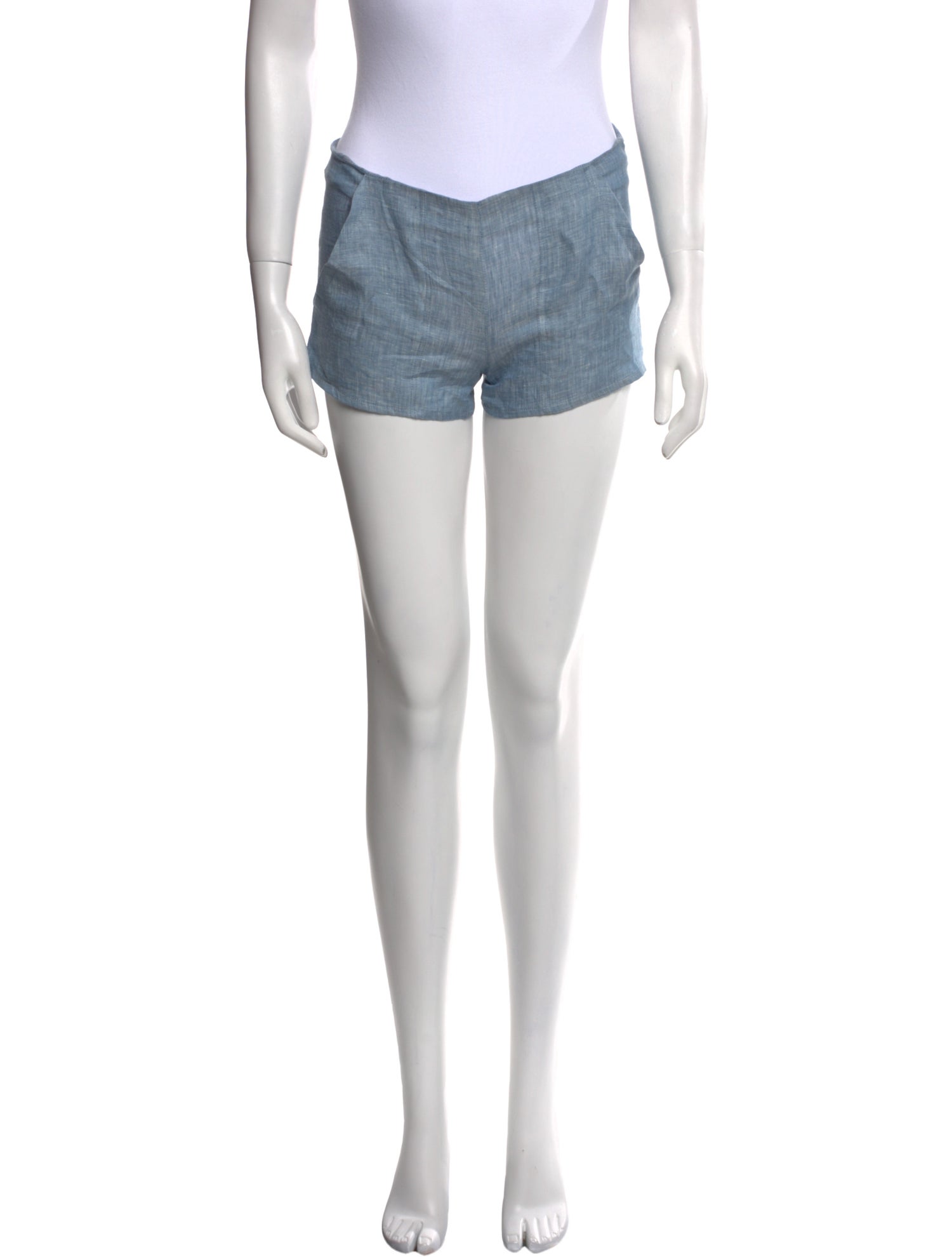 100% Capri Linen Mini Shorts