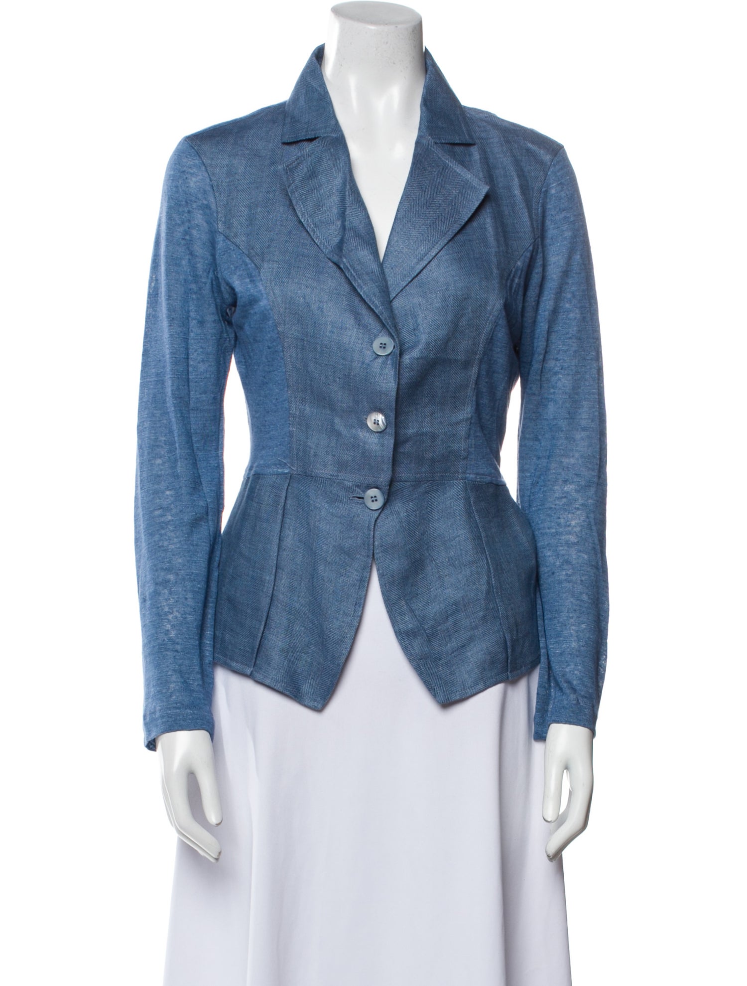 100% Capri Linen Denim Jacket