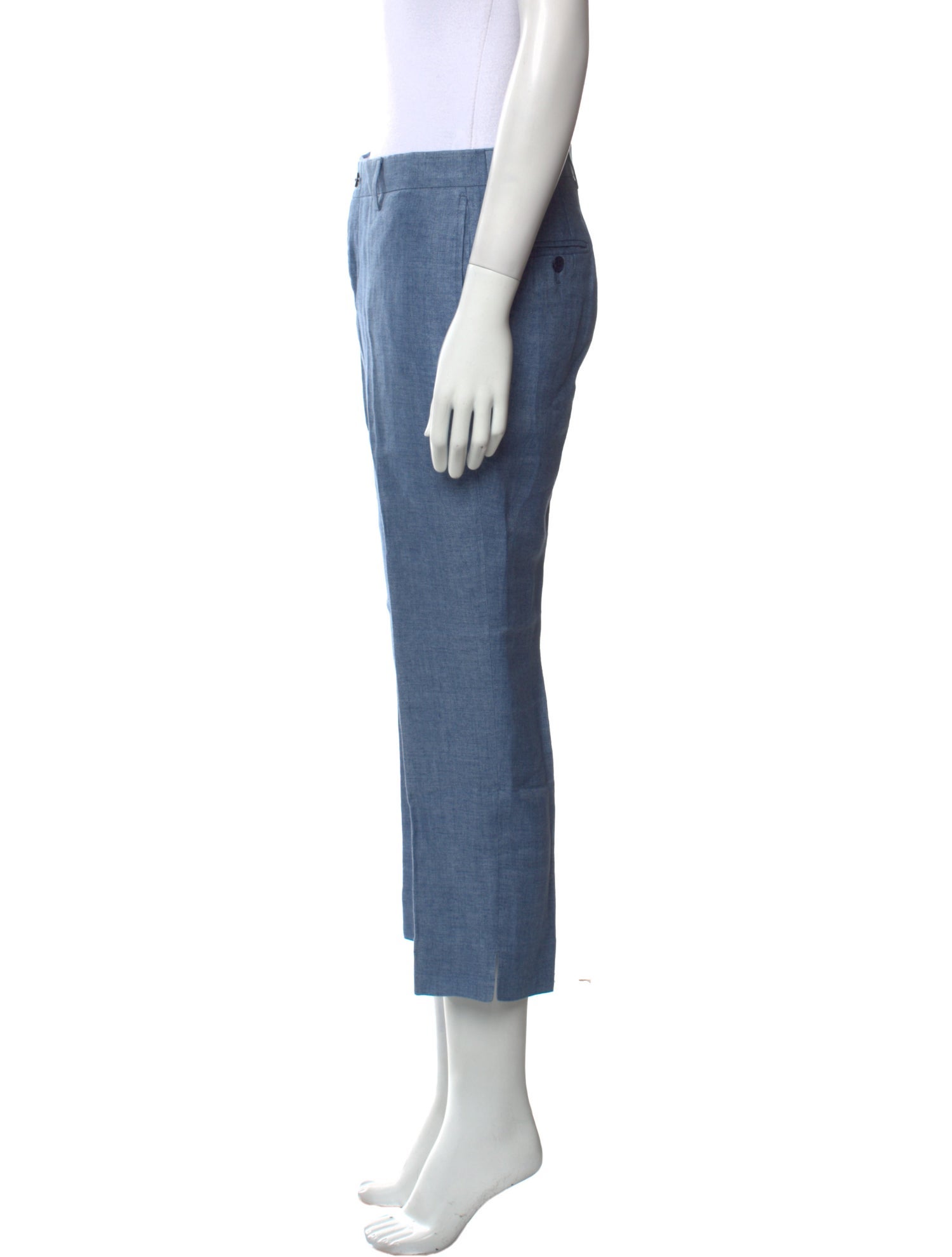 100% Capri Linen Straight Leg Pants