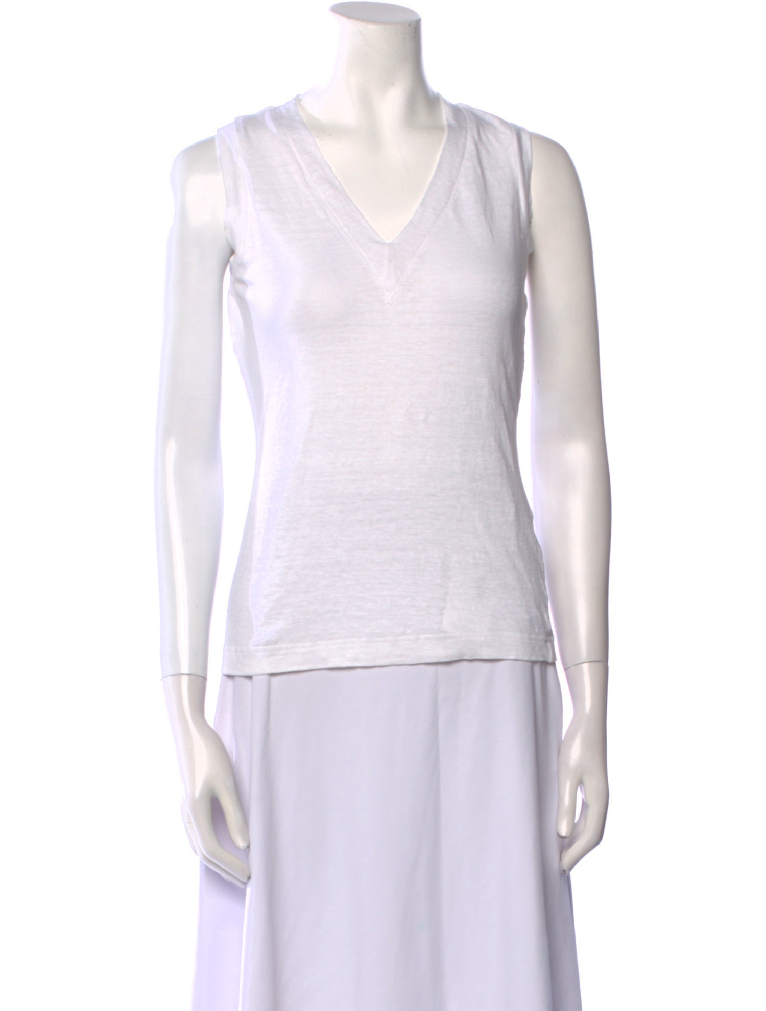 100% Capri Linen V-Neck Top