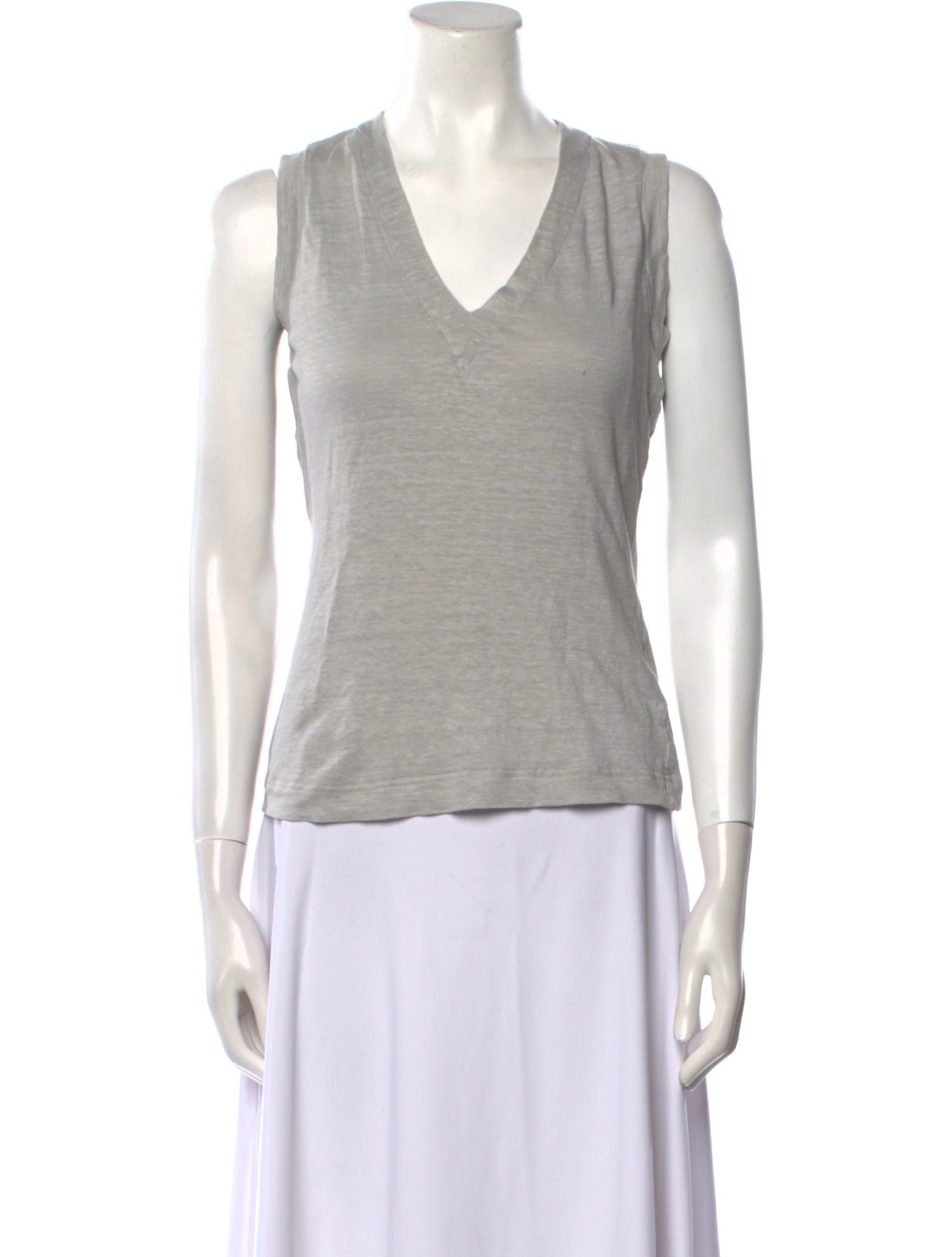 100% Capri Linen V-Neck Top