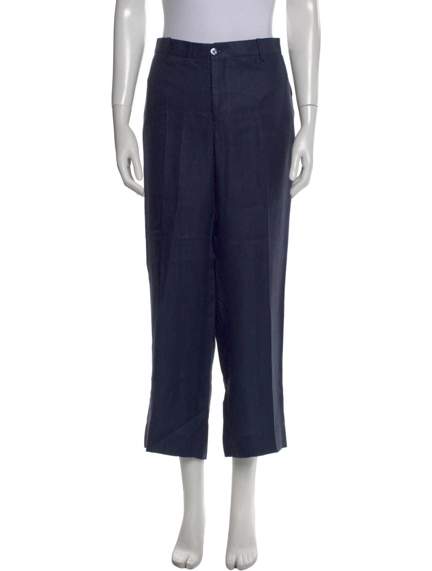 100% Capri Linen Wide Leg Pants