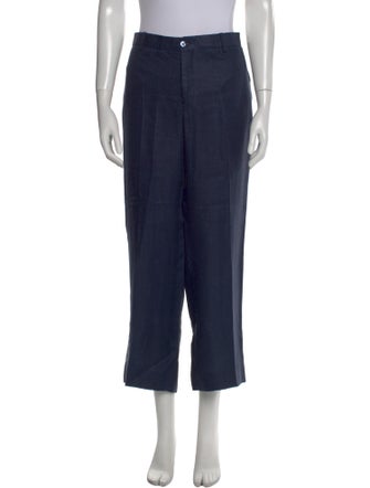 100% Capri Linen Wide Leg Pants