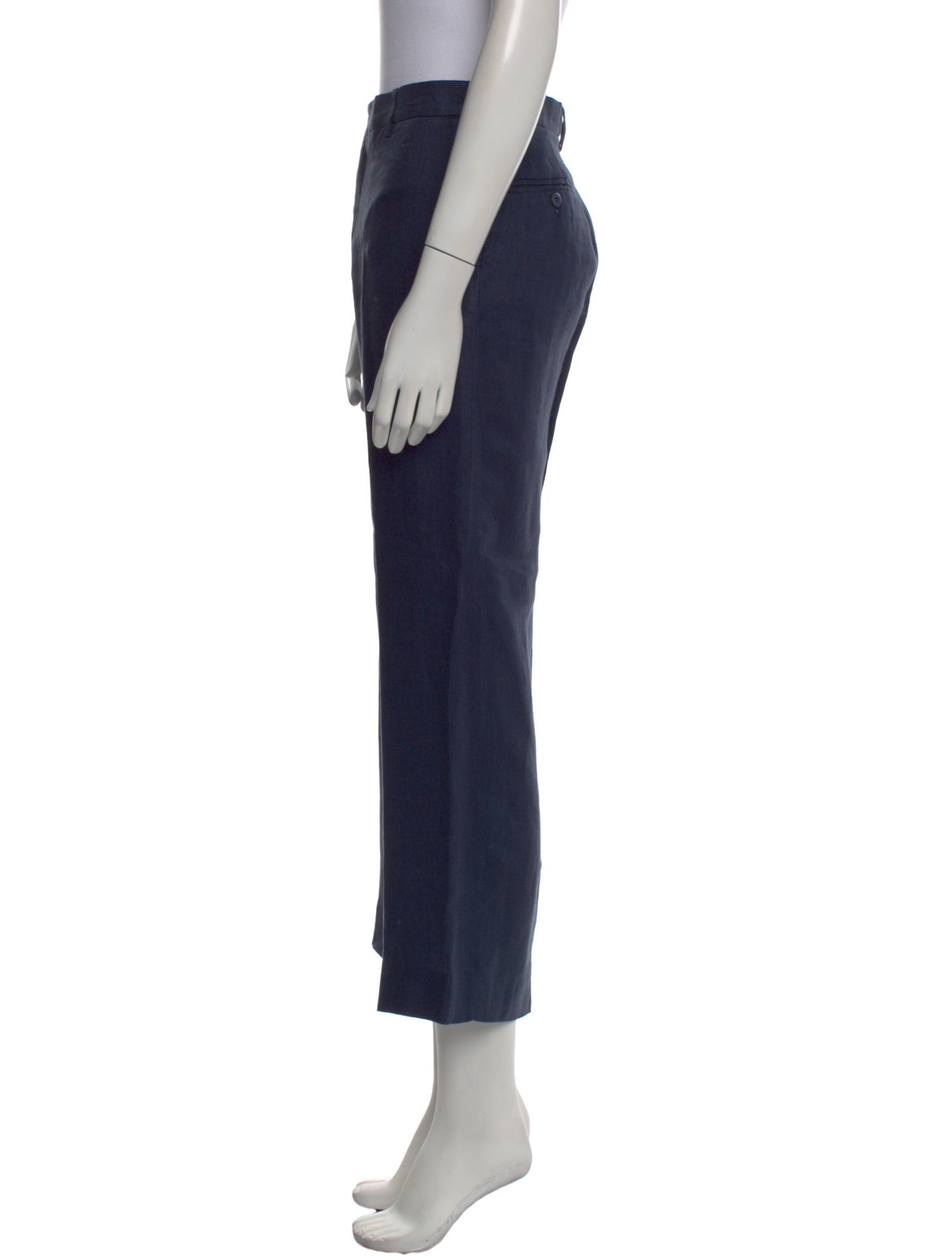 100% Capri Linen Wide Leg Pants
