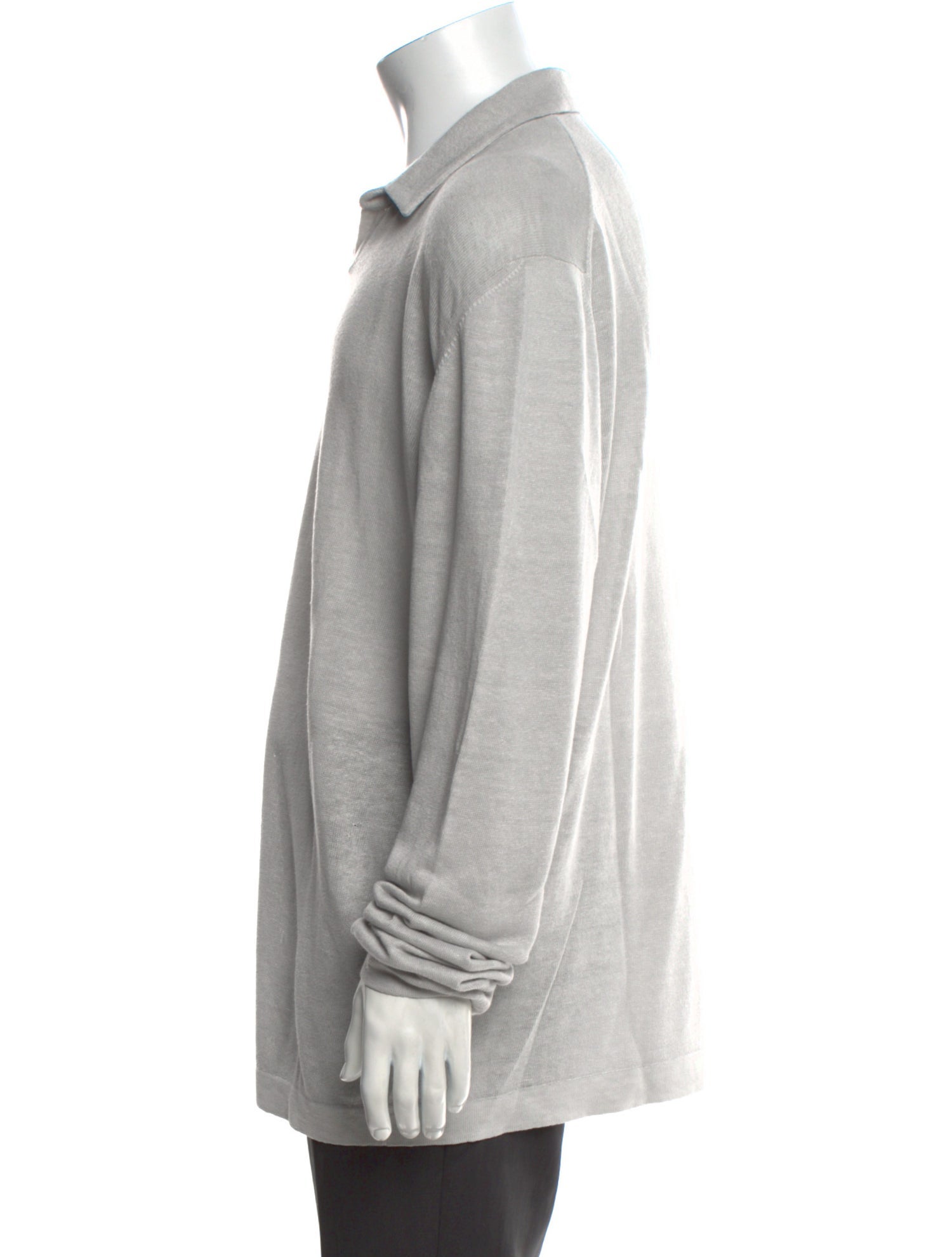 100% Capri Linen Collar Polo Sweater