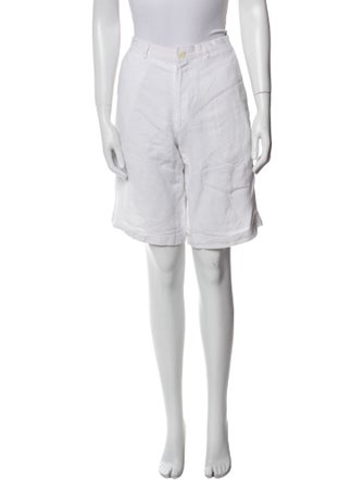 100% Capri Linen Knee-Length Shorts
