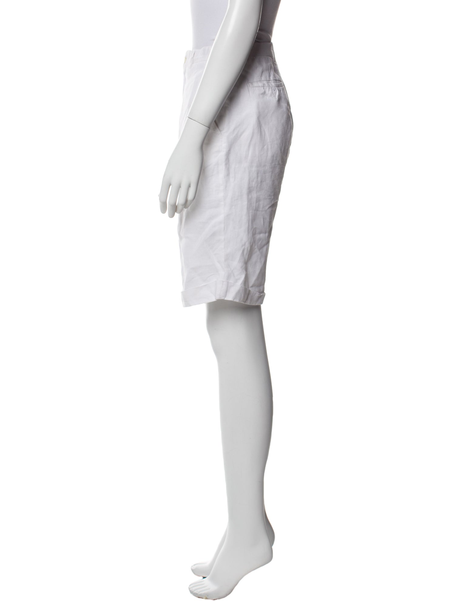 100% Capri Linen Knee-Length Shorts