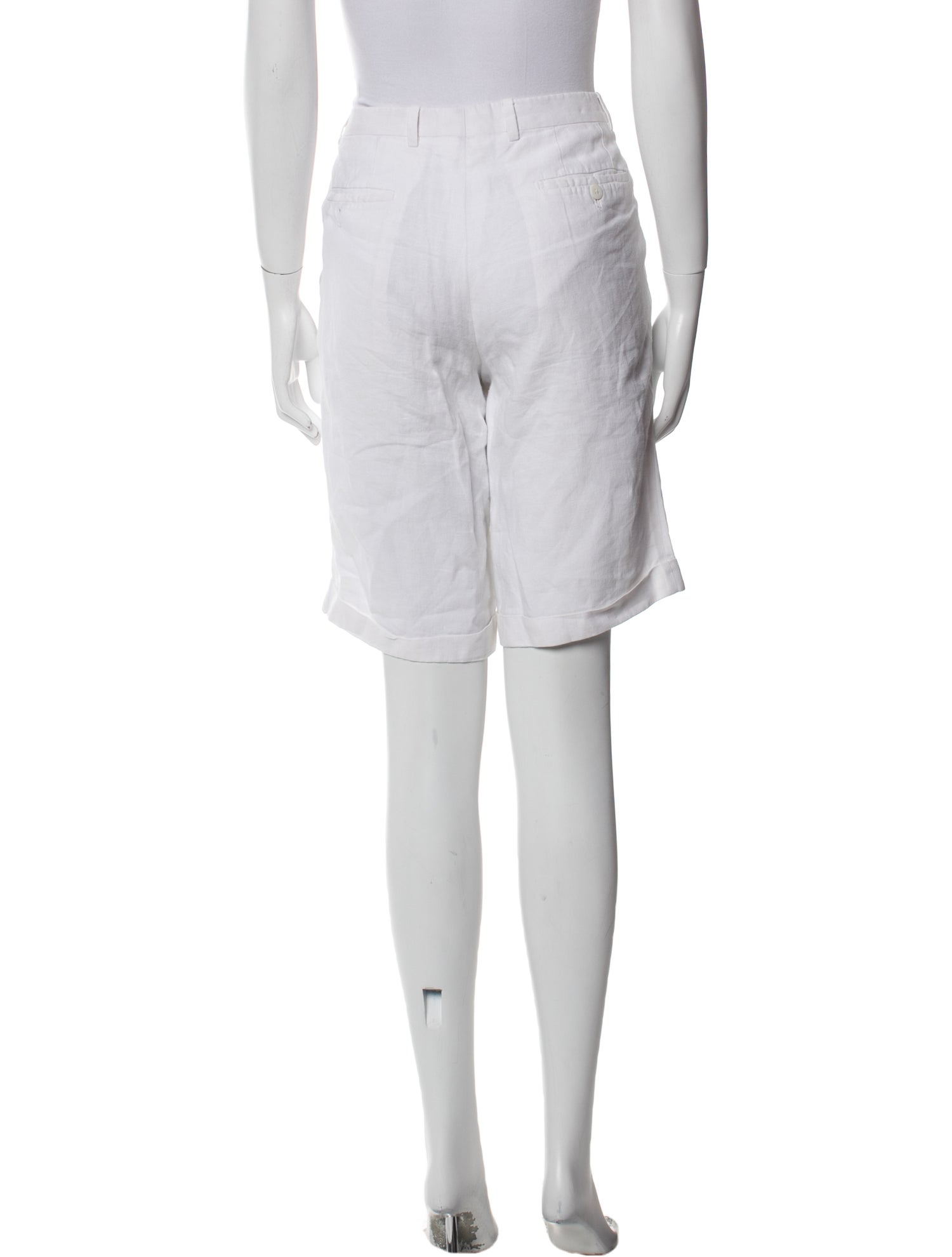100% Capri Linen Knee-Length Shorts