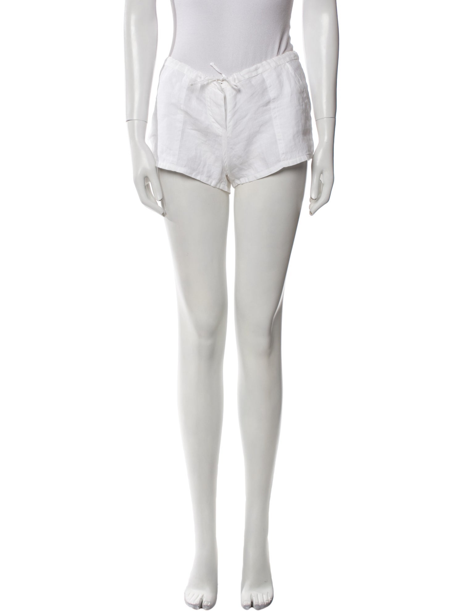 100% Capri Linen Mini Shorts