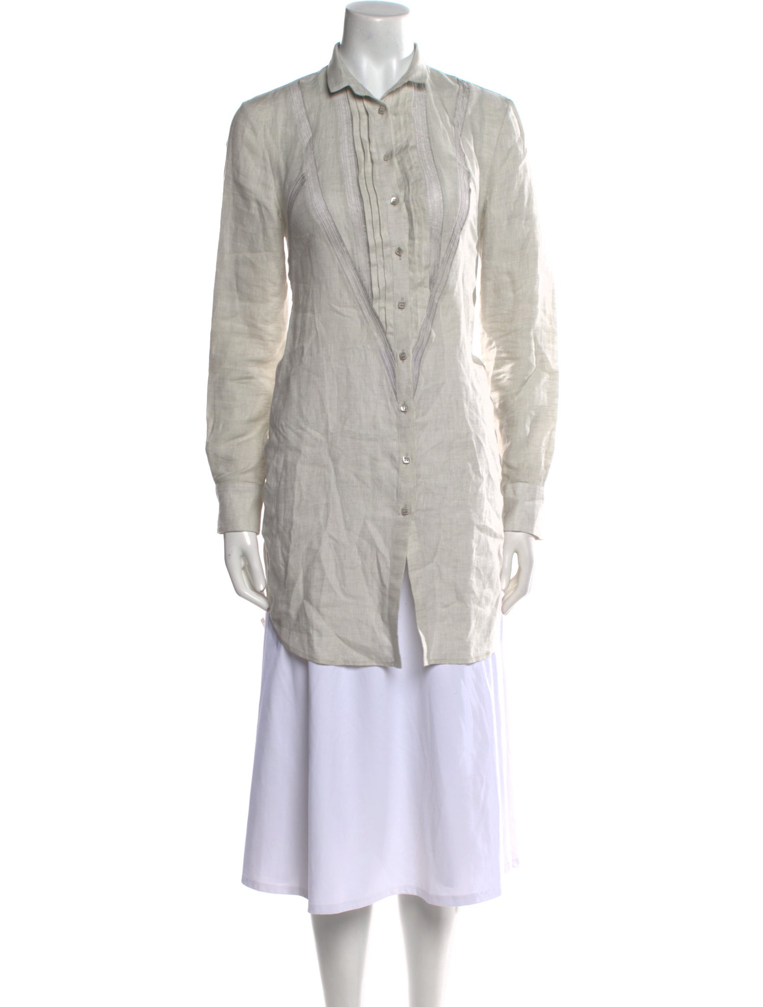 100% Capri Linen Long Sleeve Tunic