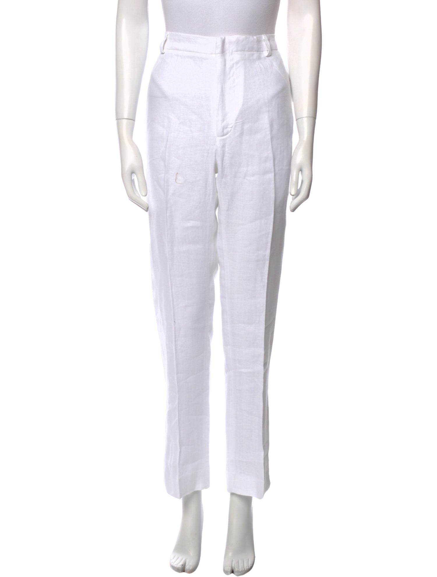 100% Capri Linen Straight Leg Pants