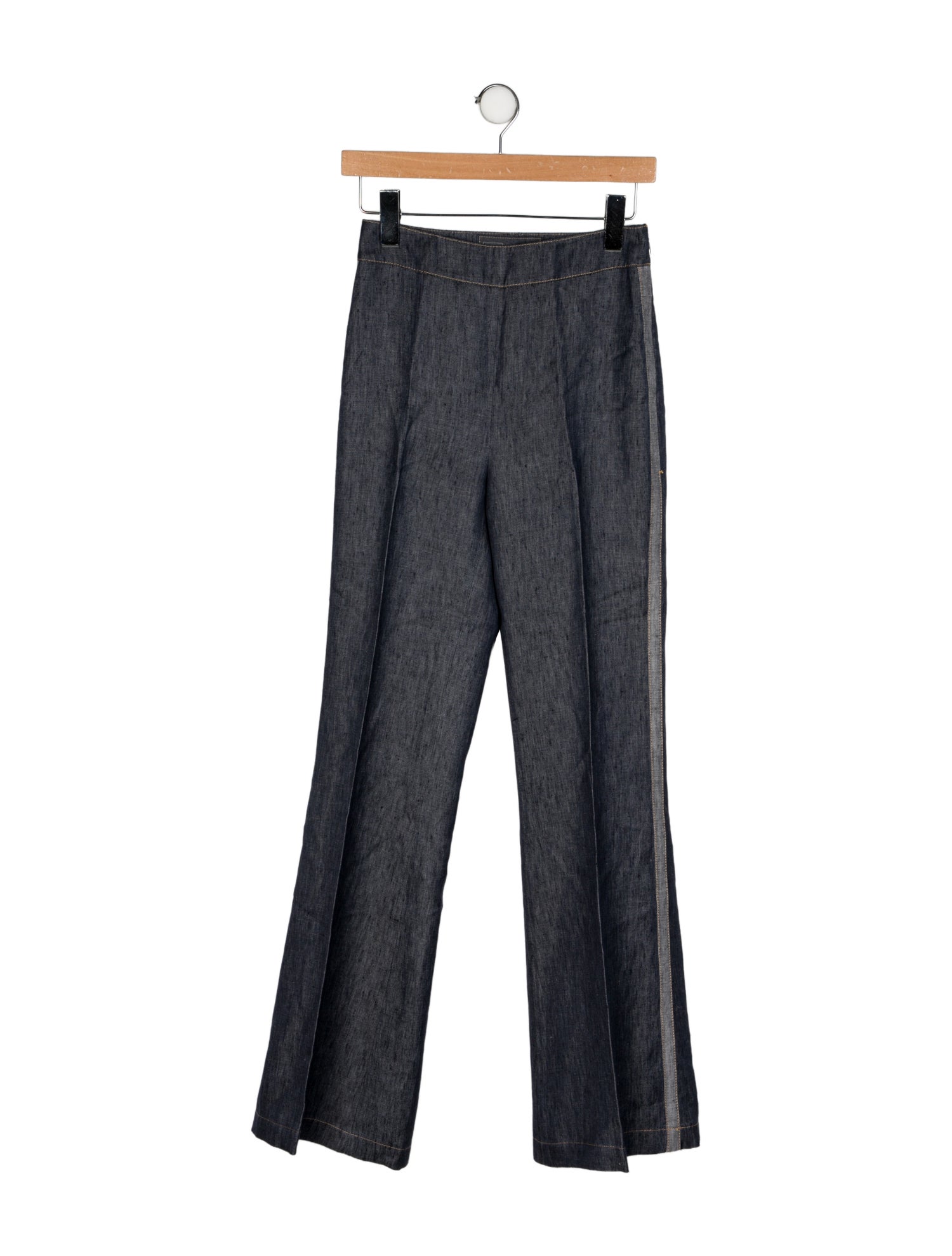 100% Capri Mid-Rise Wide Leg Jeans